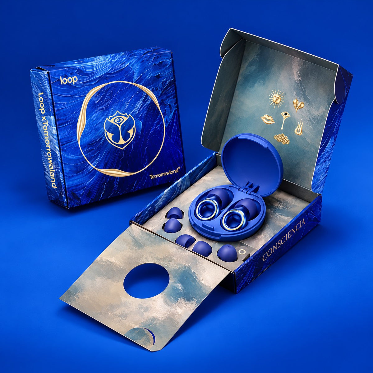 Embalagem e estojo do Tomorrowland x Loop Experience™ 2